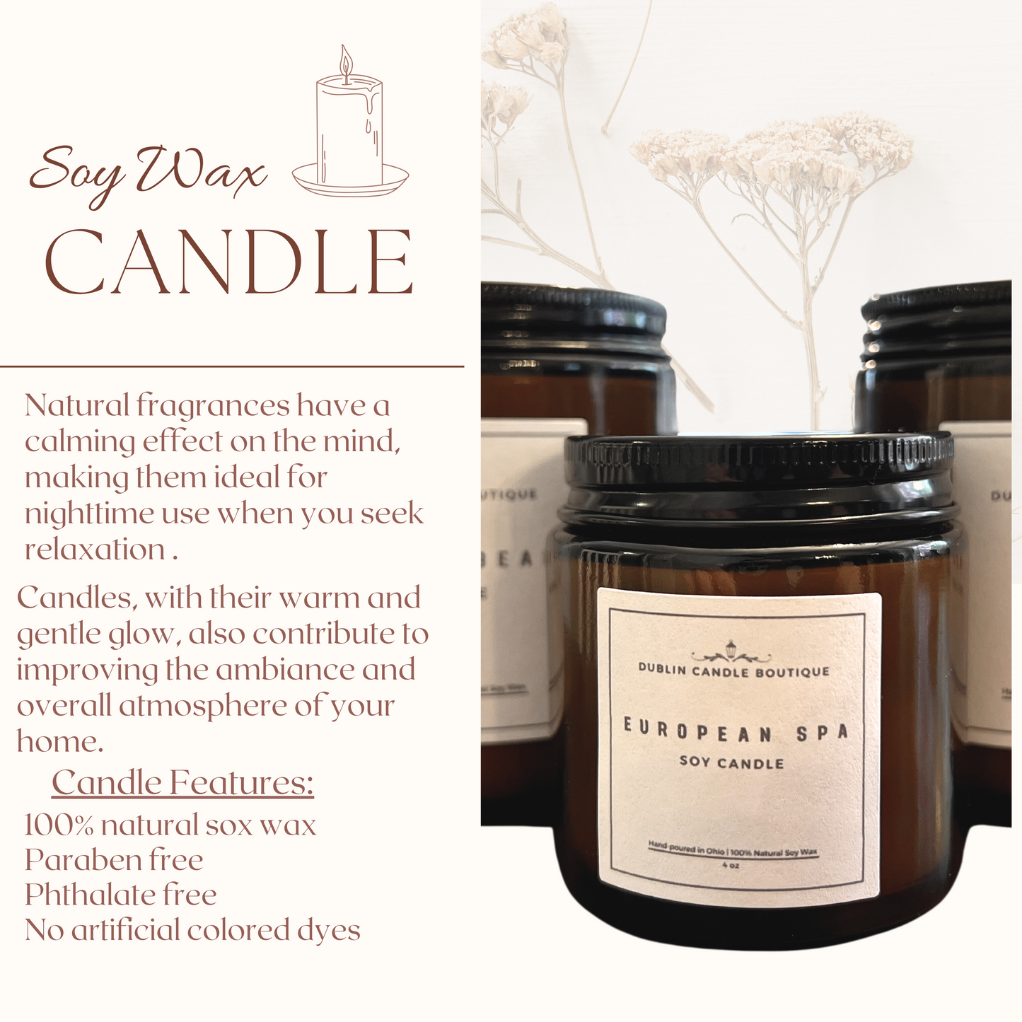 Artisanal Scented Candles - Winter Collection- Soy Wax Candles - 4 oz