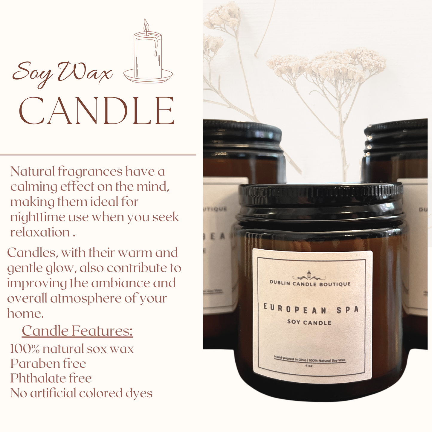 Artisanal Scented Candles - Signature Line - Soy Wax Candles - 4 oz