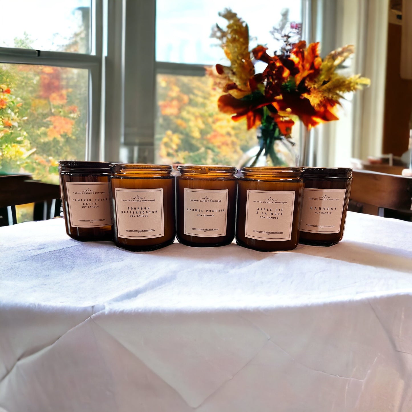 Artisanal Scented Candles - Fall Collection- Soy Wax Candles - 4 oz