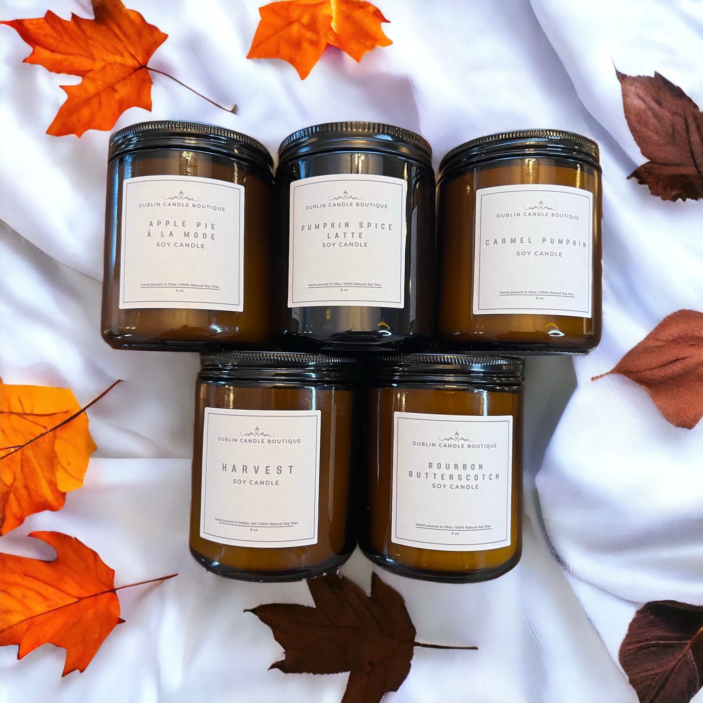 Artisanal Scented Candles - Fall Collection- Soy Wax Candles - 4 oz