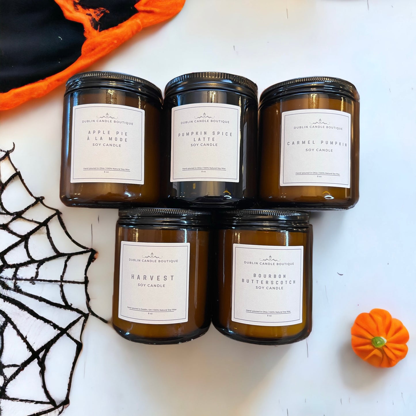 Artisanal Scented Candles - Fall Collection- Soy Wax Candles - 8 oz